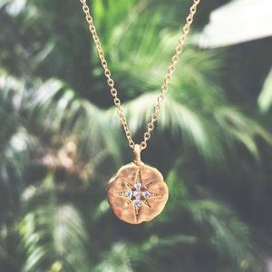 Gold plated Sterling silver North Star necklace